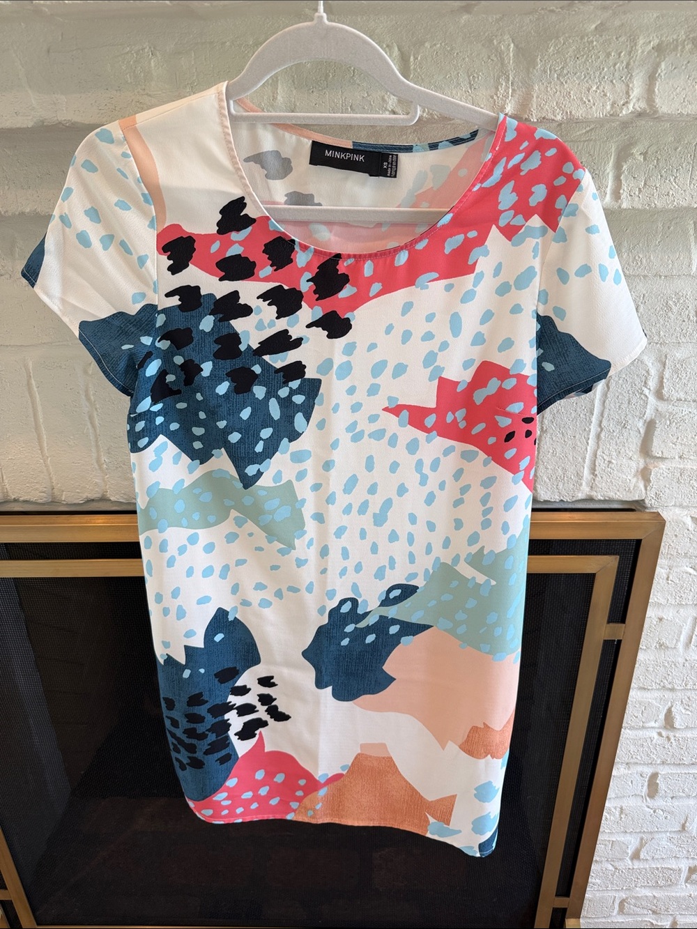 MinkPink Women's Multicolor Abstract Print Dress